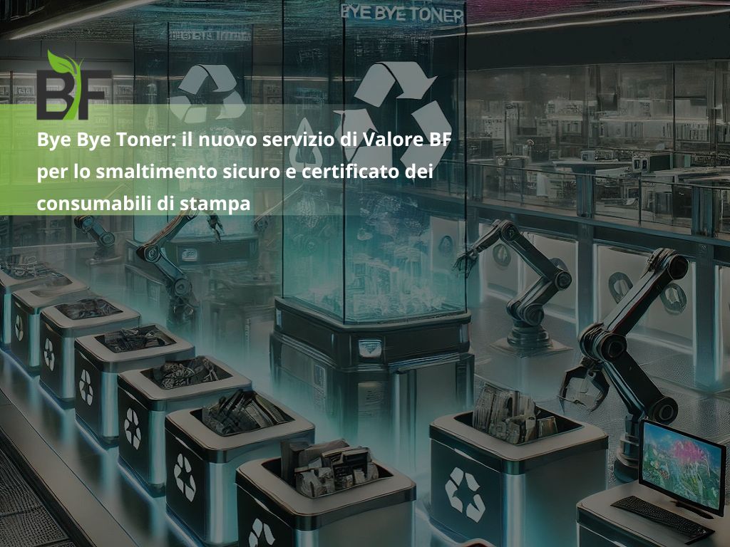 Bye Bye Toner: il nuovo servizio di Valore BF per lo smaltimento sicuro e certificato dei consumabili di stampa